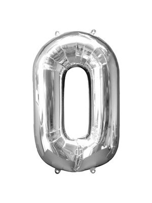 BALÃO PRATEADO NUMERO 0